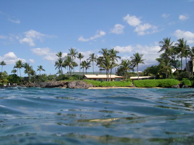 View of Wailea from the ocean.